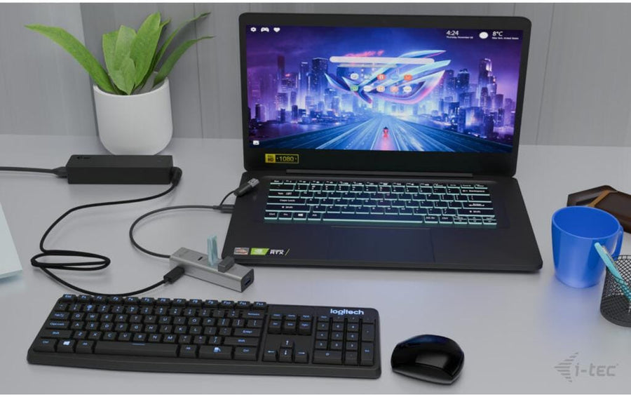 i-tec USB-Hub Universal 2x USB-C + 2x USB-A Anschluss + PD 85 W - Foto 4