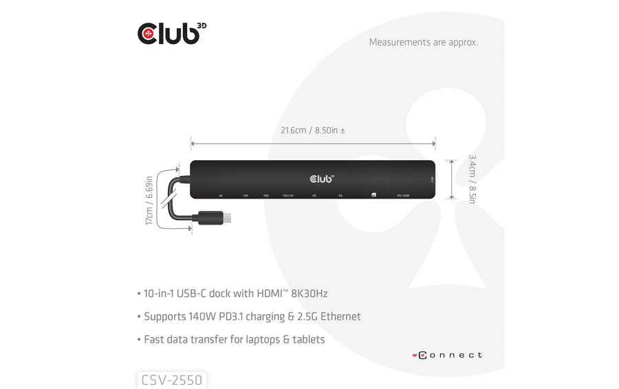 Club 3D Dockingstation CSV-2550 - Foto 6