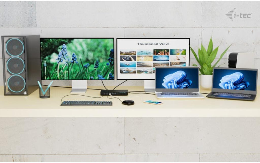 i-tec Dockingstation USB-C KVM Dock PRO Drei Hosts, 2x PD max 92W - Foto 4