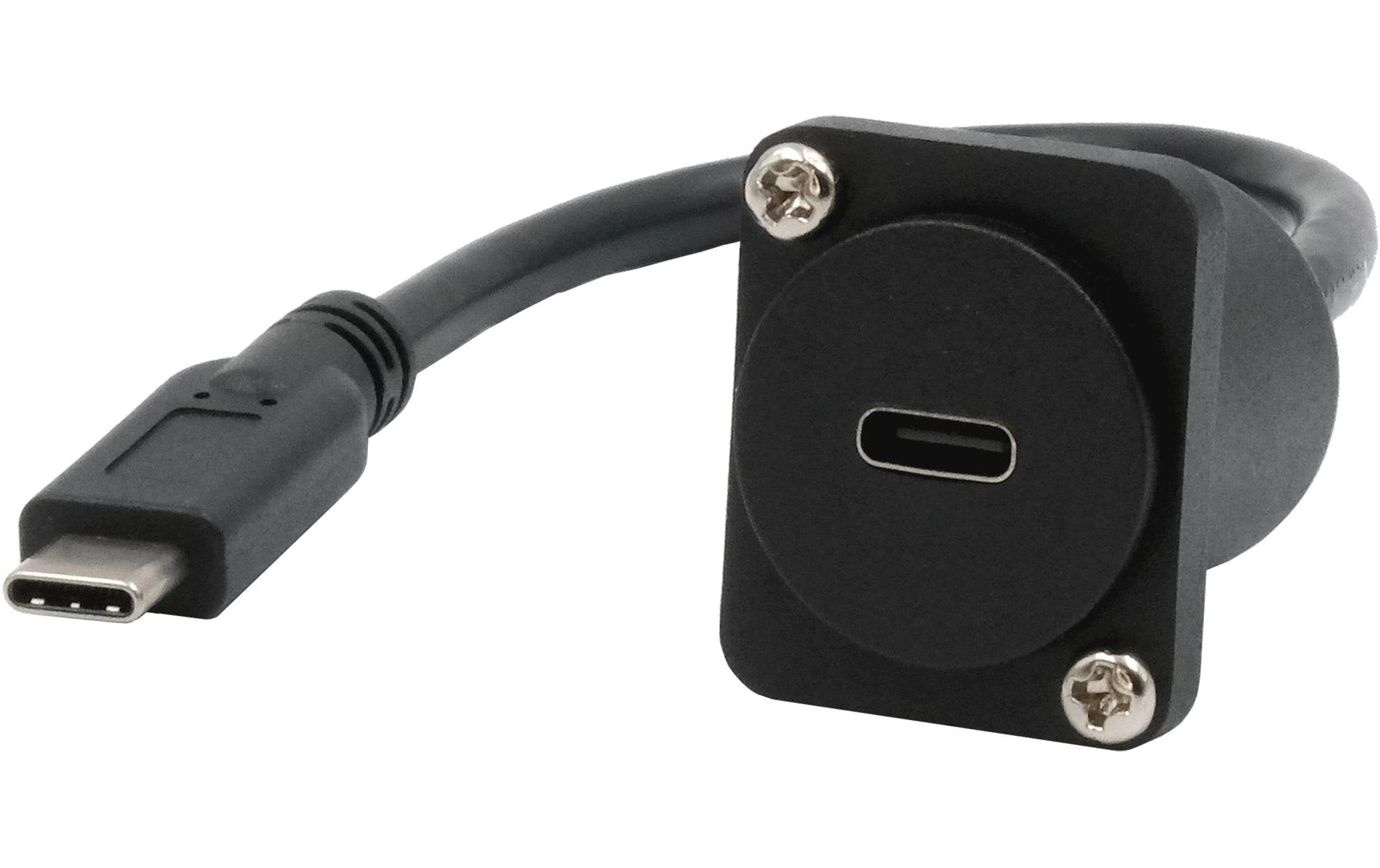 Exsys USB-Adapter D-Typ Kabel USB-C Stecker - USB-C Buchse