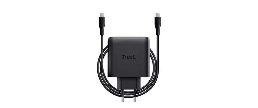 Trust Maxo USB-C-GaN 65 W mit 2 Anschlüssen Schwarz