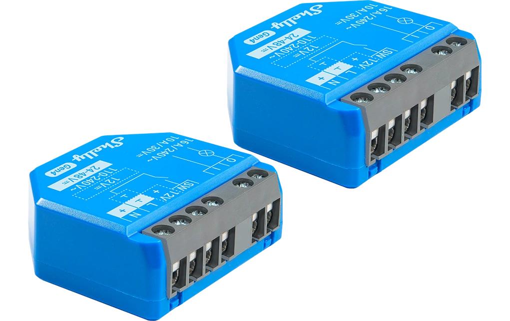 Shelly WLAN-Schaltaktor 1 Gen 4 x 2 Blau
