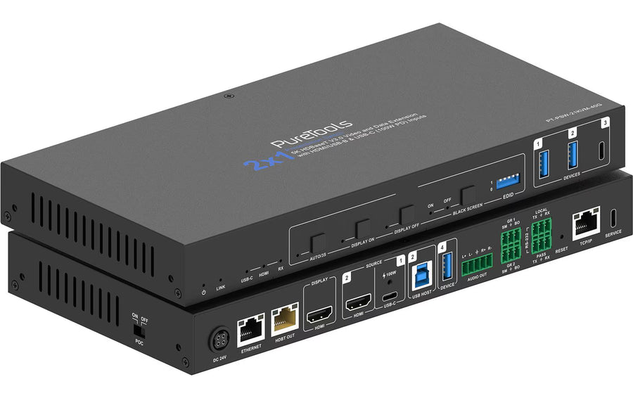 PureLink PureTools Switcher PT-PSW-21KVM-40G 2x1, HDMI/USB-C, HDBT, HDMI, 5K