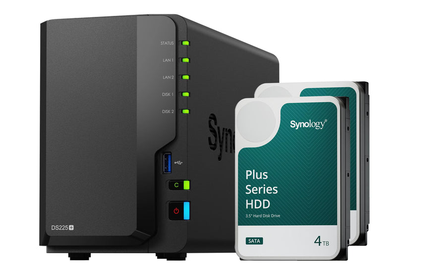 Synology NAS DiskStation DS225+ 2-bay 2x 4 TB HDD Synology Plus
