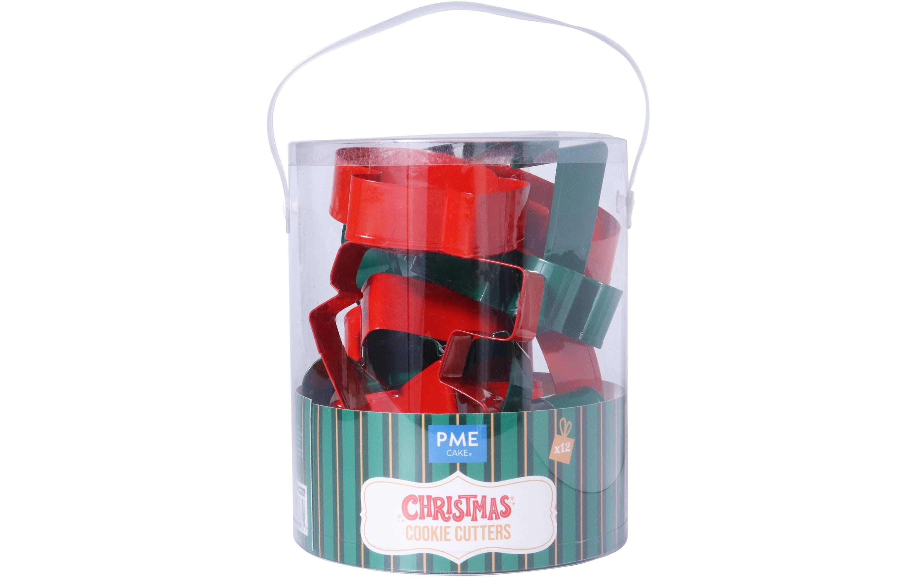 PME Guetzli-Ausstecher Weihnachten 12 Stück, Rot/Grün