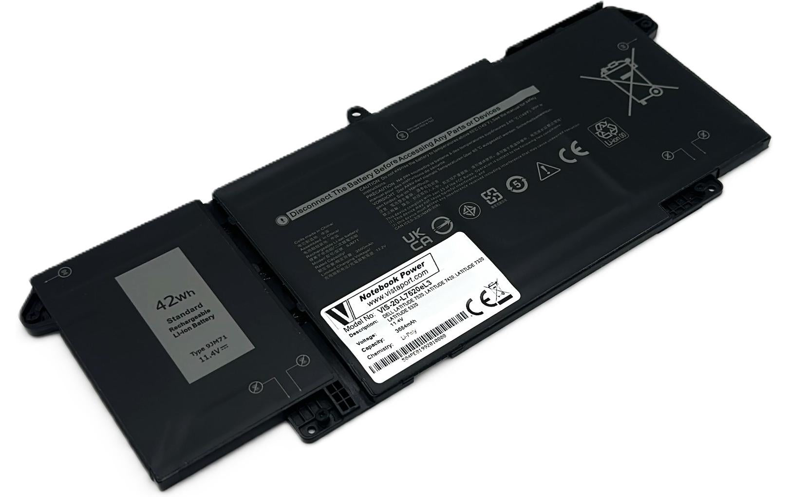 Vistaport Akku für Dell Latitude 7520/7420/7320/5320
