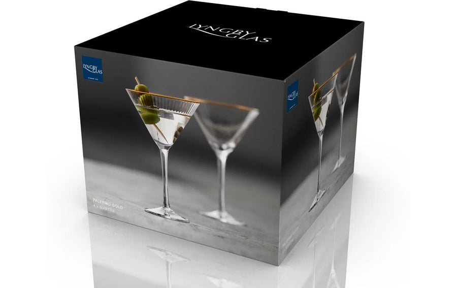Lyngby Martiniglas Palermo Gold 25 cl, 4 Stück - Foto 5