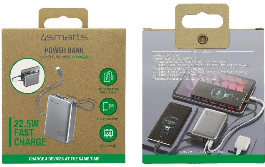 4smarts Pocket Dual Cord 20000 mAh - Foto 6