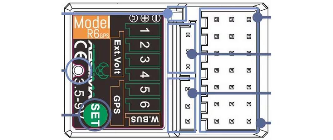 Absima Empfänger R6GPS 6-Kanal