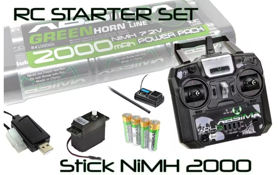 Absima RC Starter-Set Stick NiMH 2000