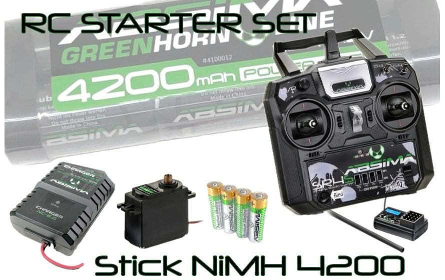 Absima RC Starter-Set Stick NiMH 4200