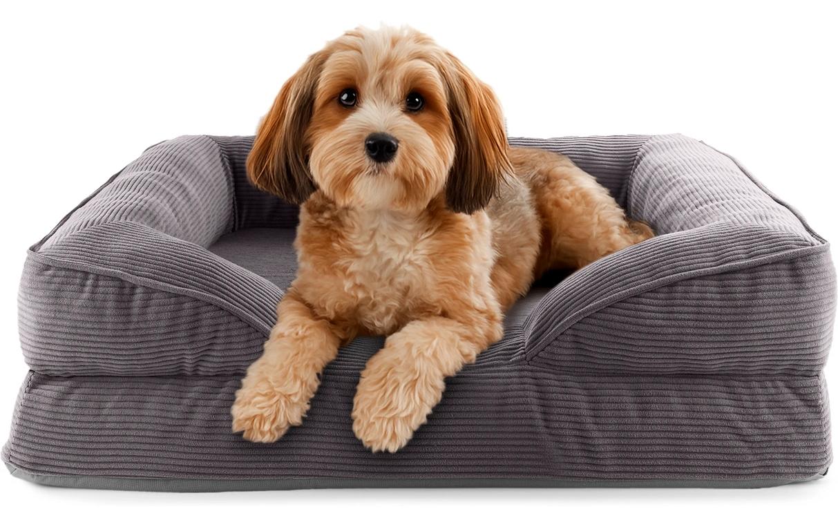 Lumaland Hundebett Indoor Cord S Grau