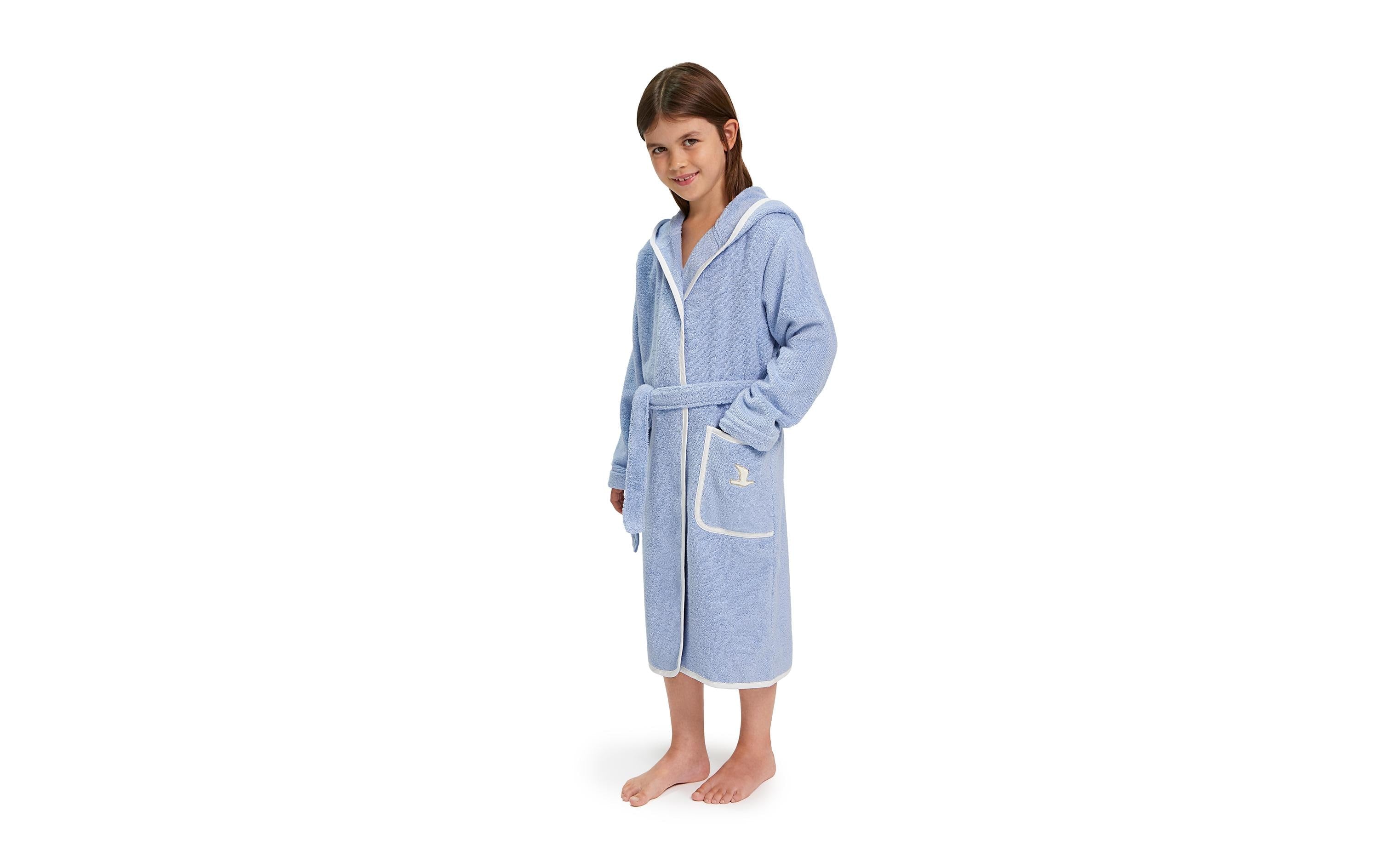 Möve Kinderbademantel Soft Hug Grösse 104, Aqua