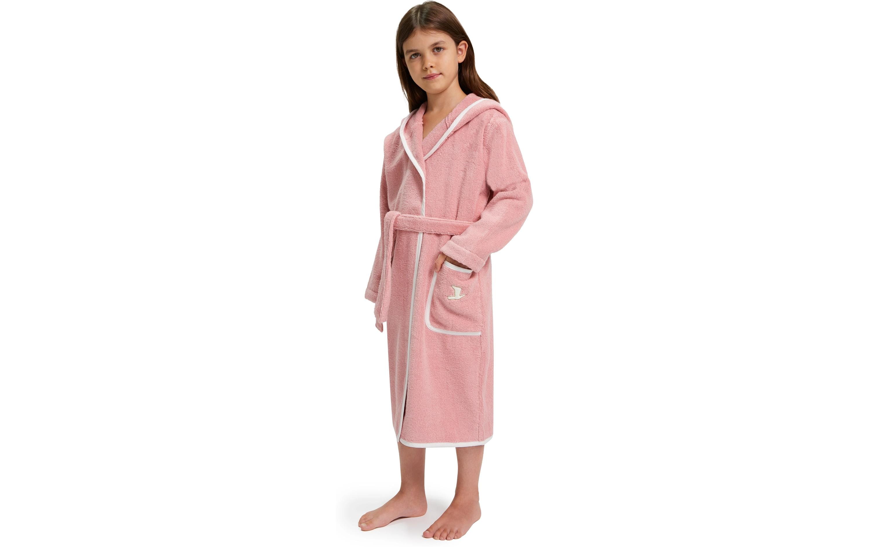 Möve Kinderbademantel Soft Hug Grösse 128, Rosa