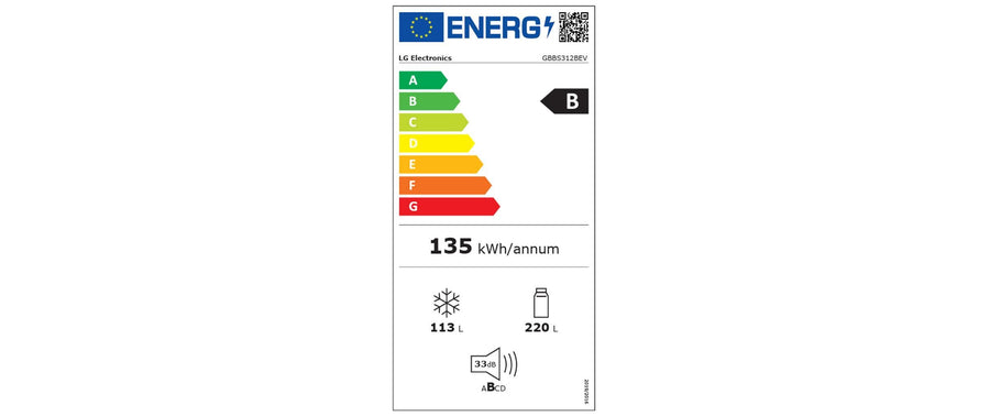 LG Einbau-Kühl-Gefrierkombination GBBS312BEV Schwarz, Rechts