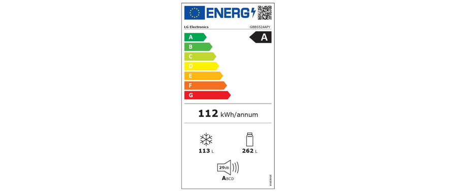 LG Einbau-Kühl-Gefrierkombination GBBS524APY Silber, Rechts