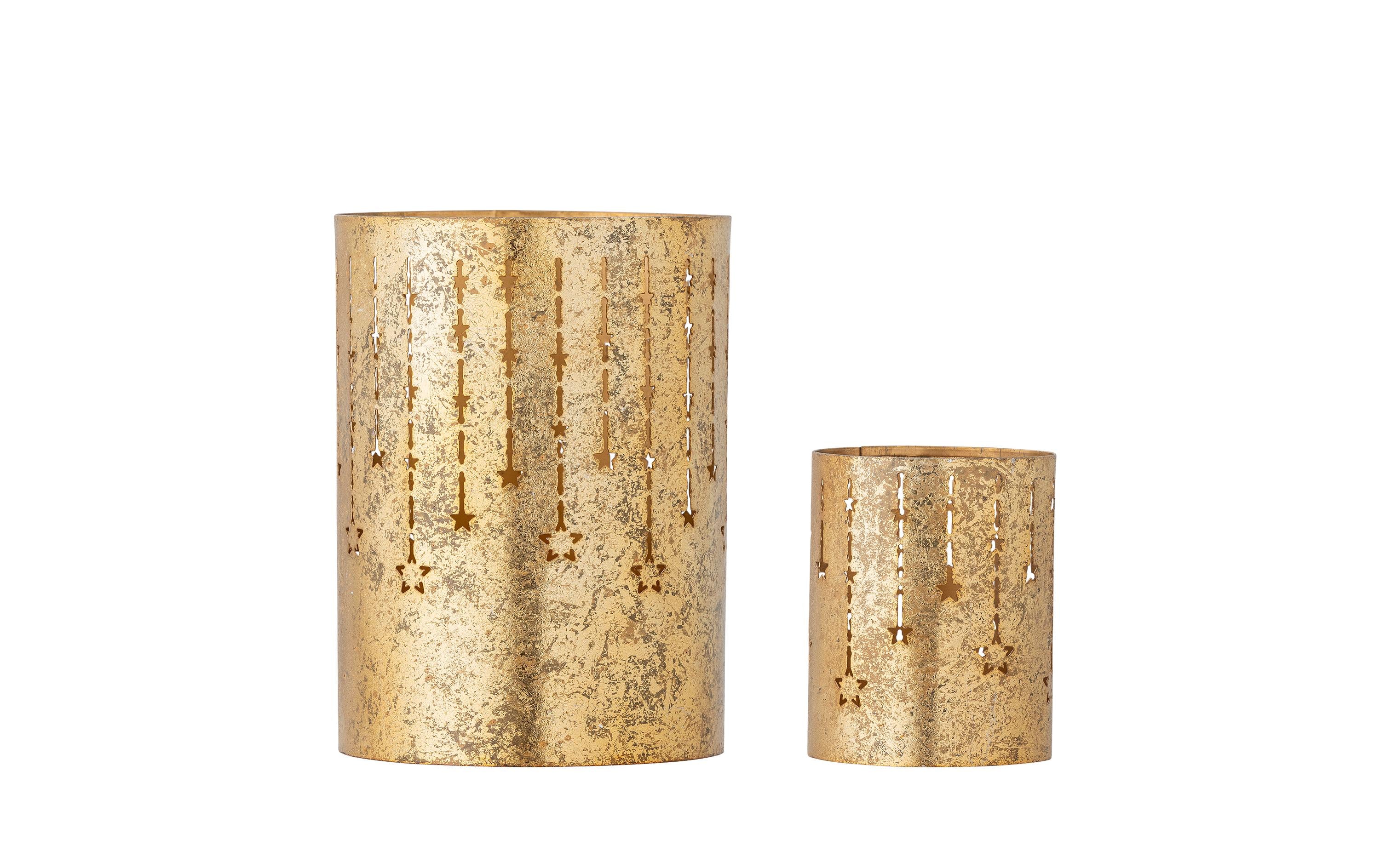 Bloomingville Weihnachtswindlicht Mista 2 Stück, Gold