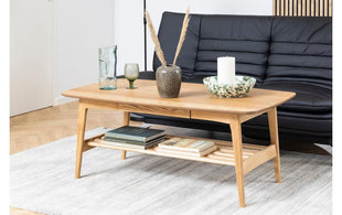 AC Design Couchtisch Emma Braun, 130 x 70 x 51 cm