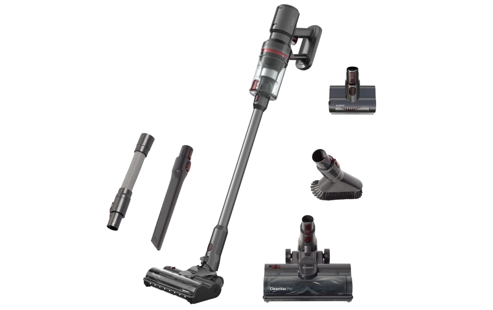Ecofort Akku-Hand- und Stielsauger ecoQ CleanVac Pro Animal Schwarz