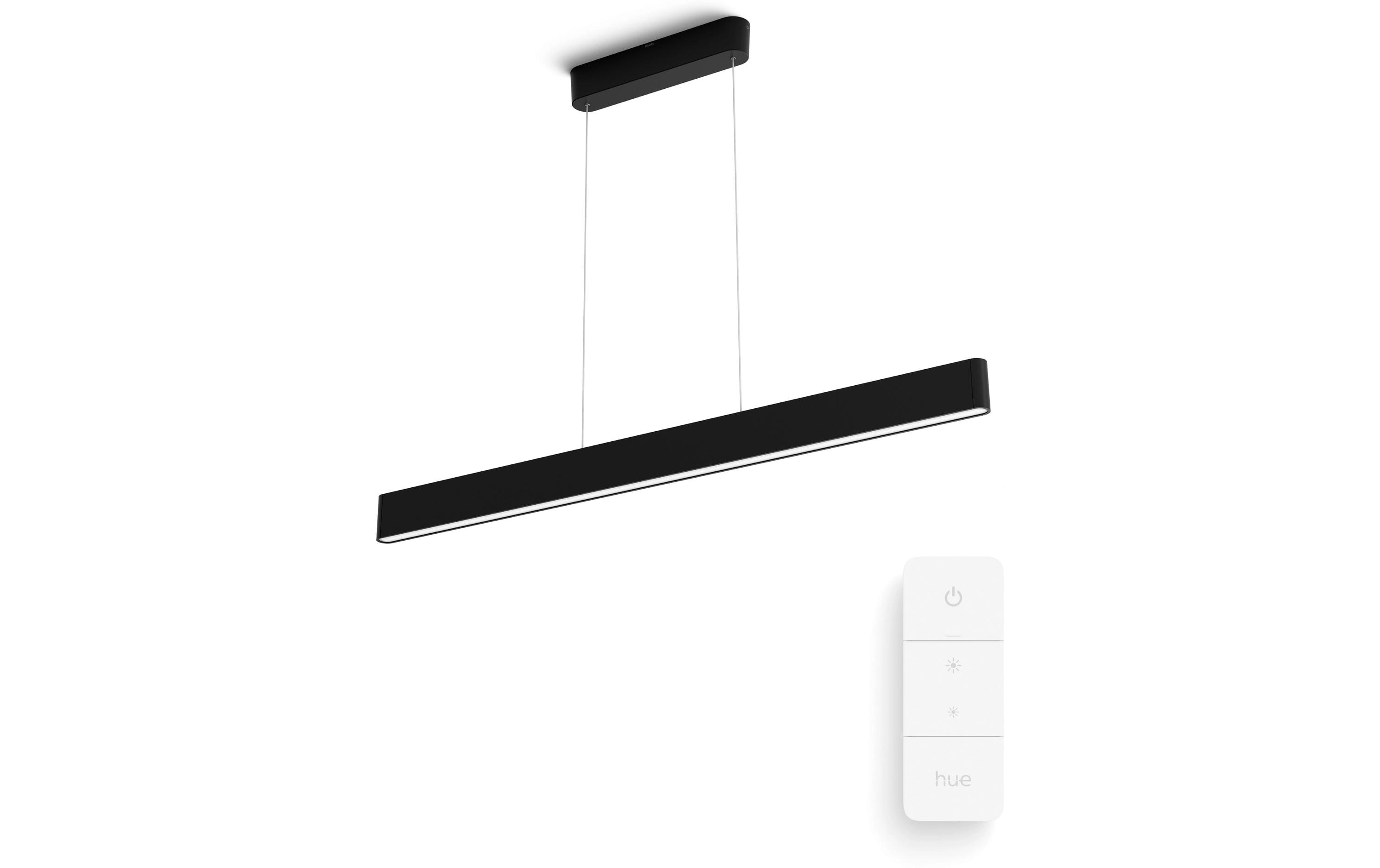 Philips Hue White Col. Amb. Ensis Pendelleuchte Schwarz und DimmSwitch