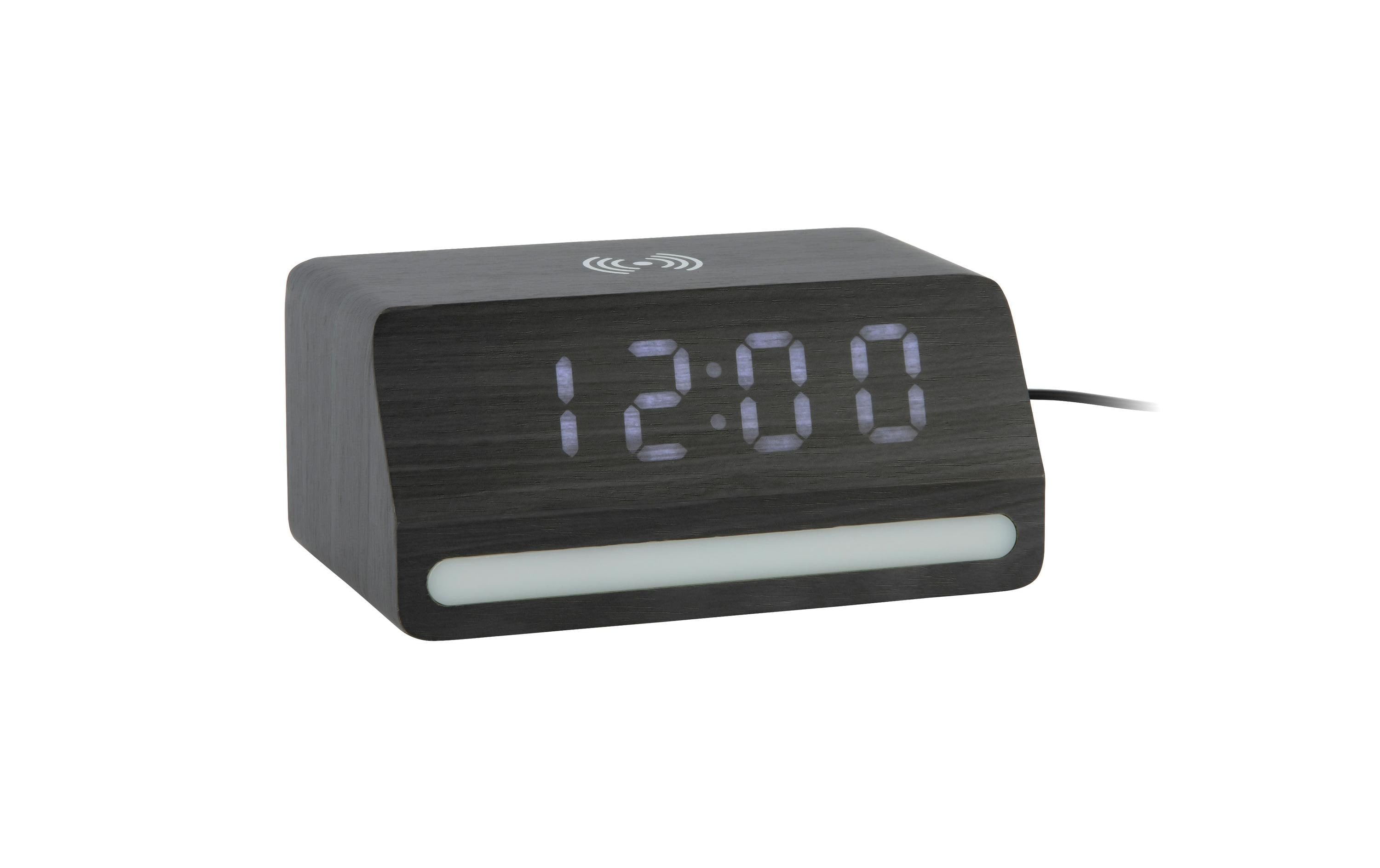 KARLSSON Wecker Retro Light LED Schwarz