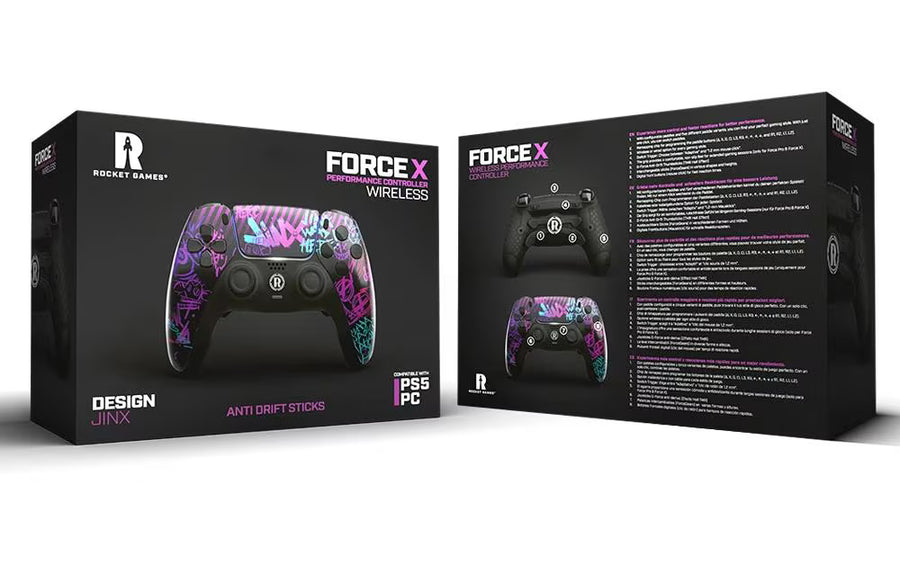 Rocket Games Controller Force X Hall Effect Wireless Jinx Nero
