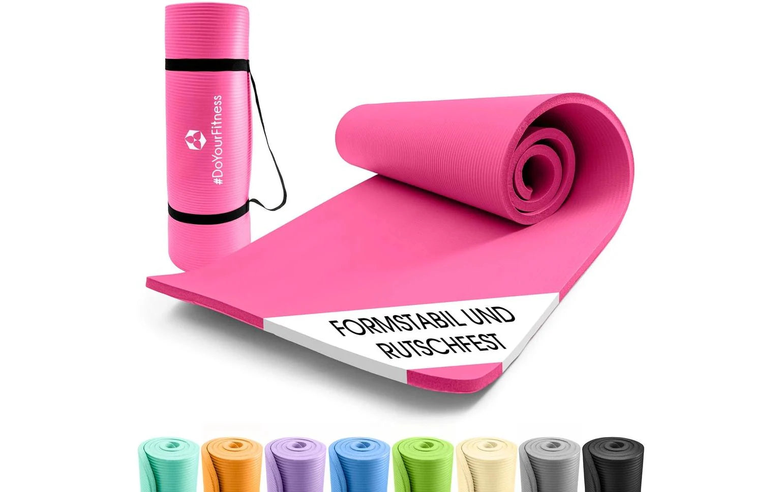 World Fitness Tappetino fitness Yamuna 183 cm x 61 cm, Rosa
