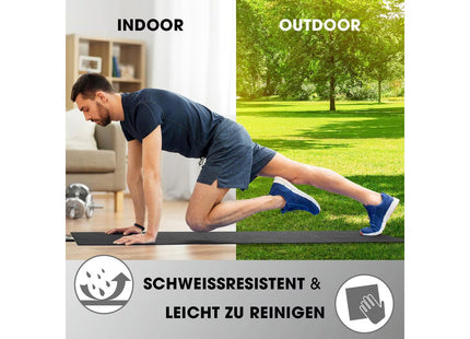 World Fitness Fitnessmatte Yamuna 183 cm x 61 cm, Schwarz