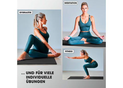 World Fitness Fitnessmatte Yamuna 183 cm x 61 cm, Schwarz