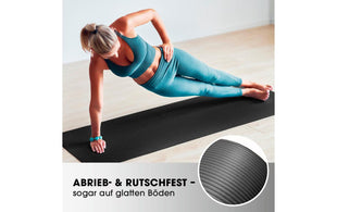World Fitness Fitnessmatte Yamuna 183 cm x 61 cm, Schwarz