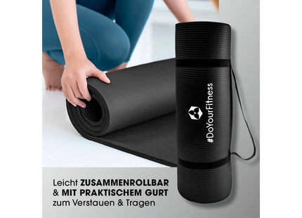 World Fitness Fitnessmatte Yamuna 183 cm x 61 cm, Schwarz