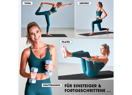 World Fitness Fitnessmatte Yamuna 183 cm x 61 cm, Schwarz