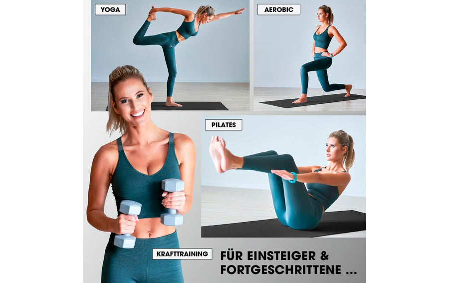 World Fitness Tappetino fitness Jivan 183 cm x 61 cm, Nero