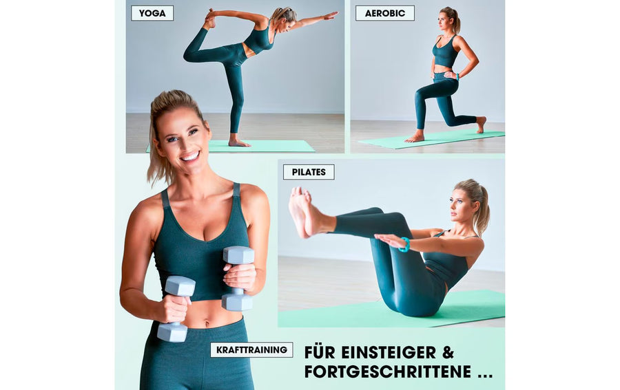 World Fitness Tappetino fitness Jivan 183 cm x 61 cm, Turchese
