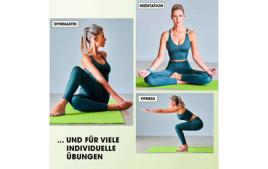 World Fitness Tappetino fitness Yamuna 183 cm x 61 cm, Verde