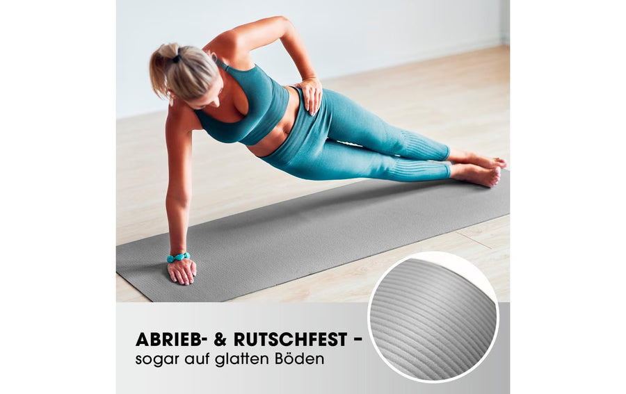 World Fitness Tappetino fitness Yamuna 183 cm x 61 cm, Grigio