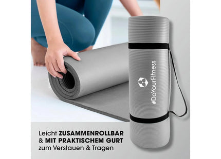 World Fitness Fitnessmatte Yamuna 183 cm x 61 cm, Grau