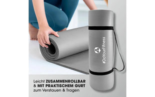 World Fitness Fitnessmatte Yamuna 183 cm x 61 cm, Grau