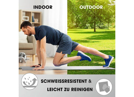 World Fitness Fitnessmatte Yamuna 183 cm x 61 cm, Grau