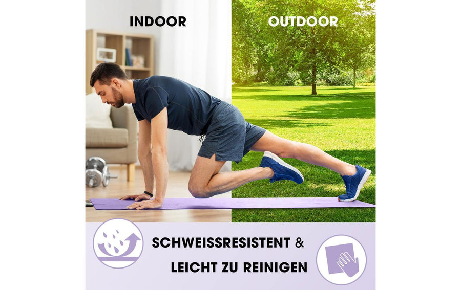 World Fitness Tappetino fitness Yamuna 183 cm x 61 cm, Viola