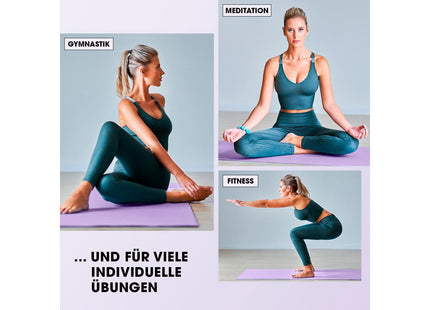 World Fitness Fitnessmatte Yamuna 183 cm x 61 cm, Lila