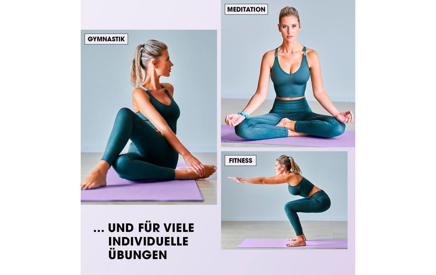 World Fitness Tappetino fitness Yamuna 183 cm x 61 cm, Viola
