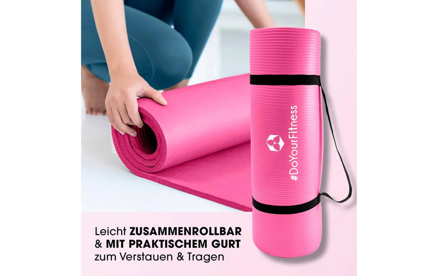 World Fitness Tappetino fitness Jivan 183 cm x 61 cm, Rosa