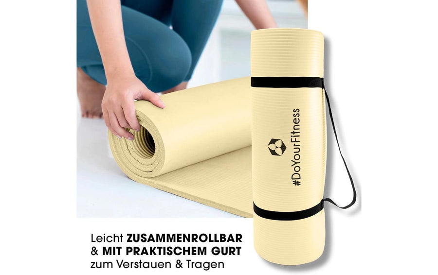 World Fitness Tappetino fitness Jivan 183 cm x 61 cm, Beige