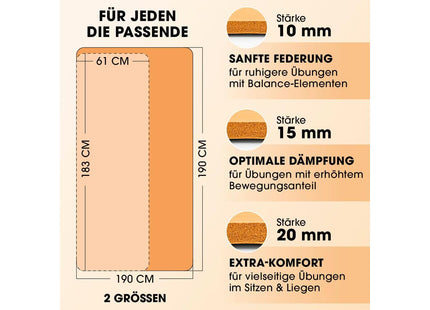 World Fitness Fitnessmatte Jivan 183 cm x 61 cm, Orange