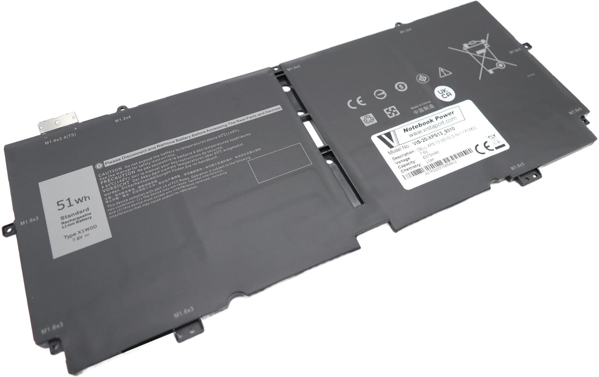 Vistaport Akku für Notebook Dell VIS-20-XPS13_9310