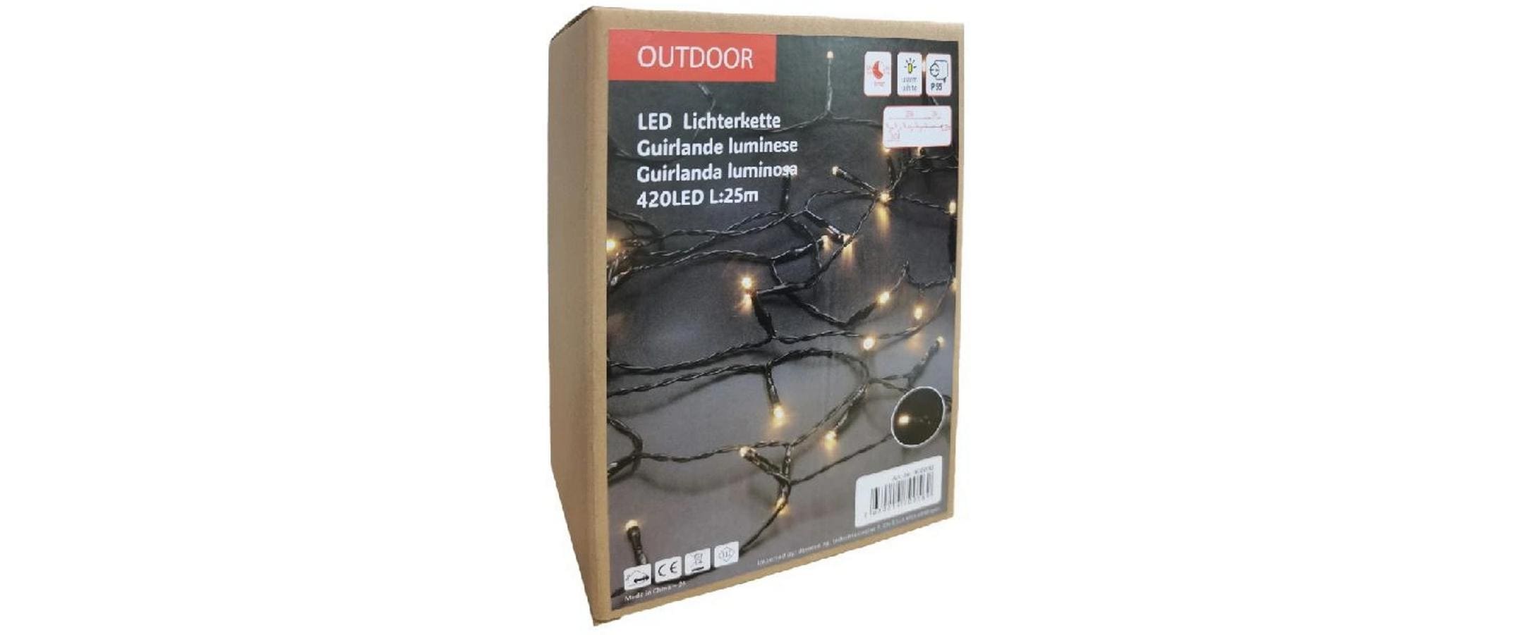 Dameco LED Outdoor Lichterkette 420 LED Warm weisses Licht