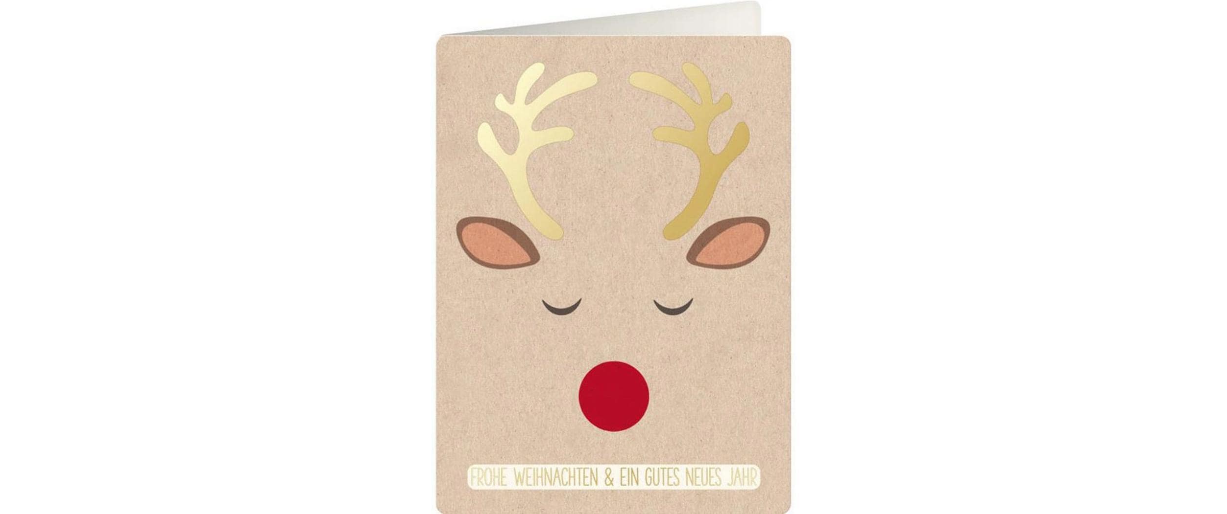 Sheepworld Grusskarte merry XMAS Rentier