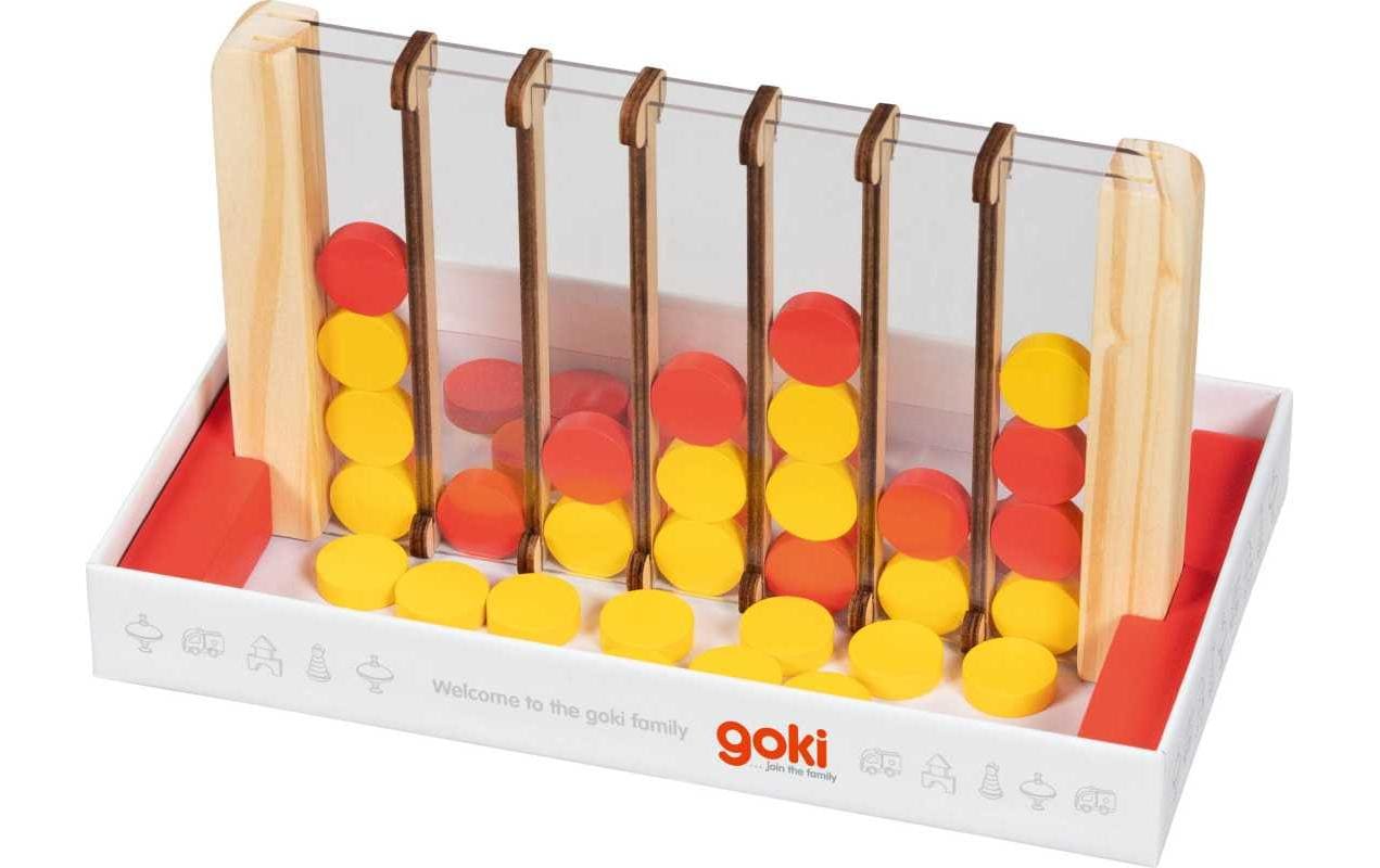 Goki Kinderspiel Vier gewinnt 22.3 x 12.5 cm, 45 Teile