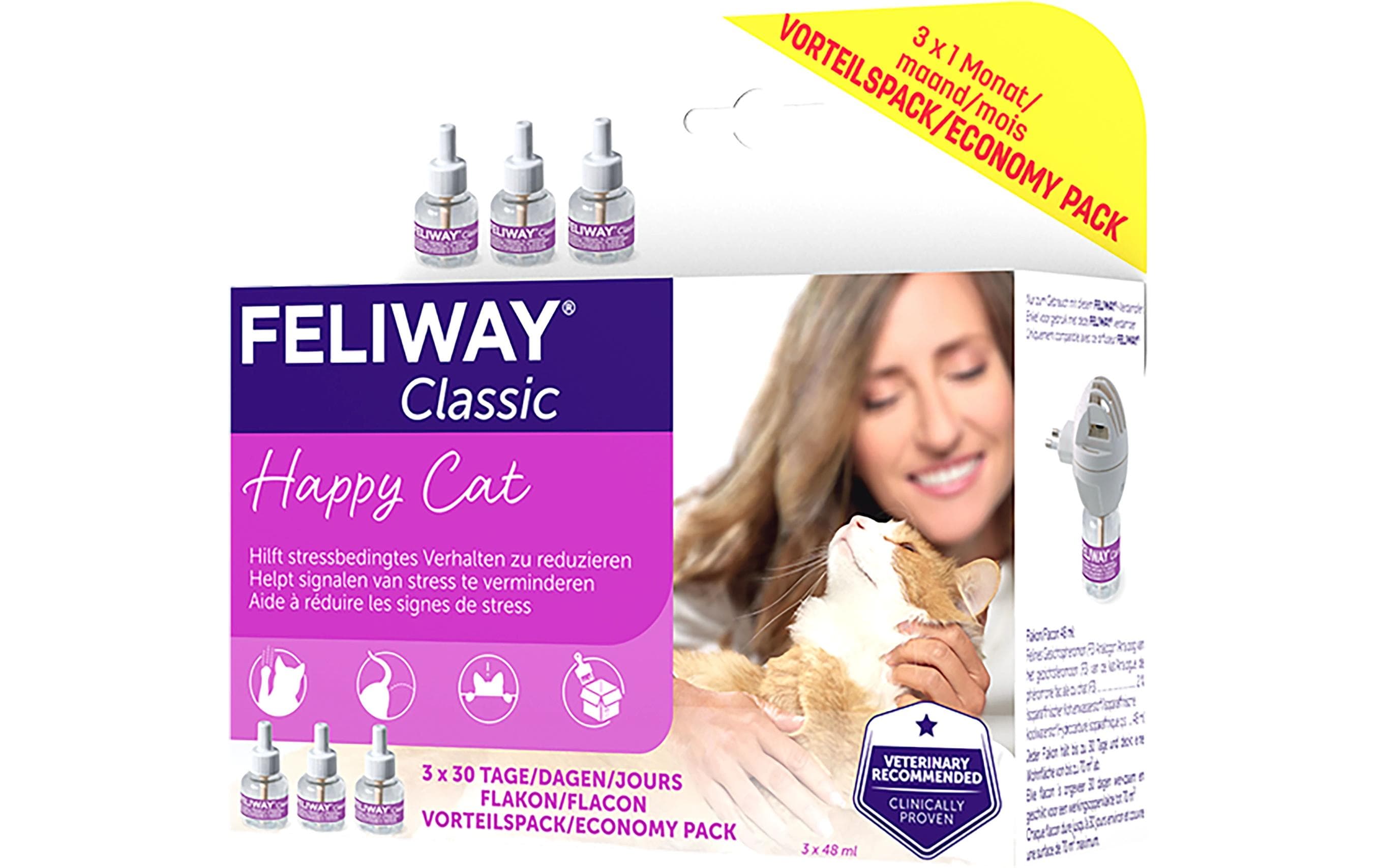 Feliway Wohlbefinden Classic Nachfüllflakon, 3 Stück